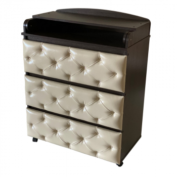 Пеленальный комод Антел Ульяна (7) 800/3 с мягким фасадом — Венге/Слоновая кость