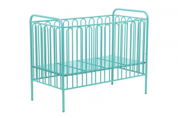 Детская кроватка Polini Vintage 150, металлическая — Бирюзовый