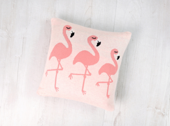 Подушка Bizzi Growin Flamingos вязаная BG044