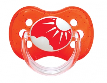 Пустышка Canpol Nature круглая силикон (6-18 мес.) — красный
