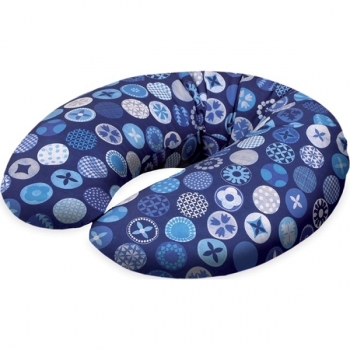 Подушка для кормления Ceba Baby Physio Mini трикотажная — Circles Blue