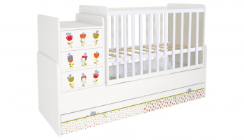 Детская кроватка Polini Simple 1100 — Сонные котята