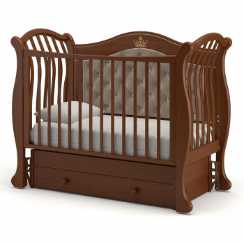 Детская кроватка Gandilyan "Габриэлла" Люкс Плюс (маятник) — Орех