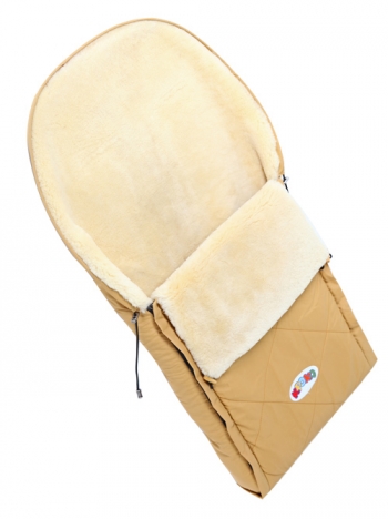 Детский конверт из медицинской овчинки «Кроха» Double — Deep Beige XI