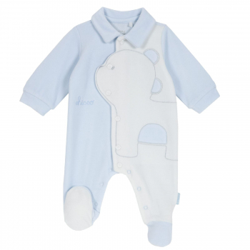 Комбинезон Chicco принт Динозавр, для мальчиков и девочек, цвет голубой — Голубой, р.56