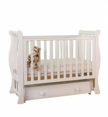 Детская кроватка Кубаньлесстрой Лаванда АБ 21.3 — . Белый