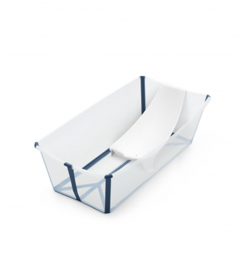 Ванночка с горкой Stokke Flexi Bath Макси Bundle — Transparent Blue
