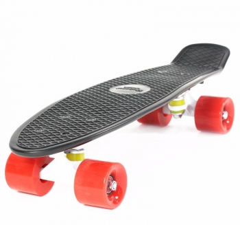 Пенни борд Hubster Cruiser 22 — черный с красными колесами