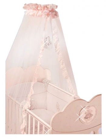 Балдахин для детской кроватки Feretti Velo "CHATON" — Rosa