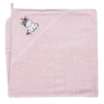 Полотенце-уголок Ceba Baby 100x100 см — W-815-302-579 Unicorn pink 