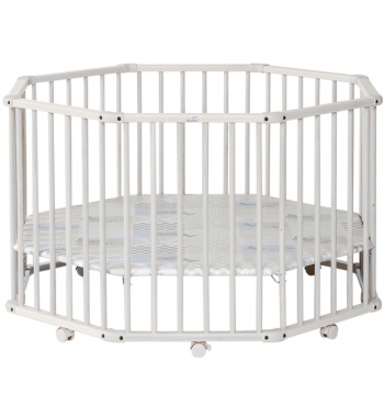 Детский манеж-кроватка Geuther Octo-Parc 107х107 — белый 004