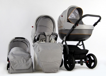 Коляска 3 в 1 Farfello Care-Line — CL11 светло-серый