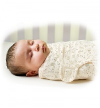 Конверт для пеленания Summer Infant SWADDLEME ORGANIC — кремовый с кроликами  (р-р S/M)