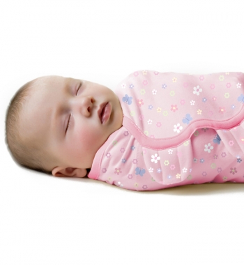 Конверт для пеленания Summer Infant SWADDLEME (размеры S/M) — розовый с бабочками Butterfly Garden (р-р S/M)