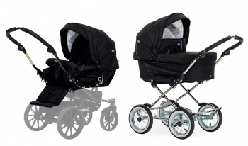 Коляска 2 в 1 Emmaljunga Edge Duo Combi Competition (шасси Classic Chrome) — Competition Black