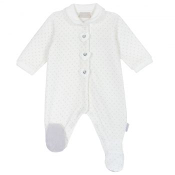 Комбинезон Chicco пуговки-сердечки, для девочек, цвет бежевый