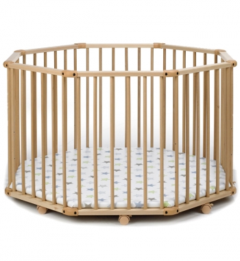 Детский манеж-кроватка Geuther Octo-Parc 107х107 — натуральный 32