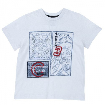 Футболка Chicco, принт комикс (белый)