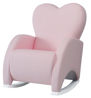 Кресло-качалка Micuna Mini Wing/Love — White/Pink Leatherette
