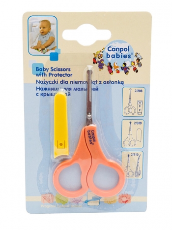 Ножницы безопасные в чехле Canpol арт. 2/809 — оранжевый