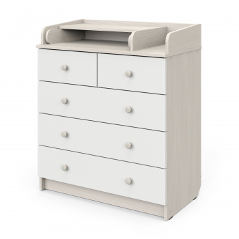 Пеленальный комод Атон Сириус-2 80/5 ЛДСП — Бодега светлый-белый