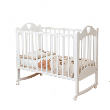 Детская кроватка Красная звезда (Можга) Любаша С 635 (колесо-качалка) — Белый