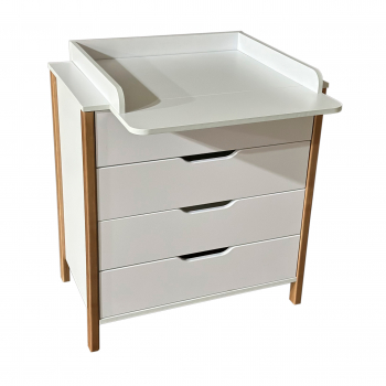 Пеленальный комод Антел Солнышко-12 — Белый/Бук