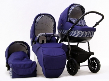 Коляска 3 в 1 Farfello Fortuna F-line — FL8 синий