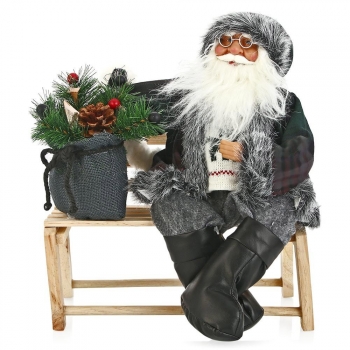 Мягкая игрушка Maxi Toys Дед Мороз — на Скамье