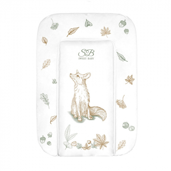Пеленальный матрасик 48х71 Sweet Baby Foresta Magica — Crema/arancio (лиса бежевый/ оранжевый)