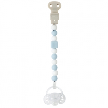 Держатель для соски Nattou Pacifinder Lapidou — light blue-white 879330