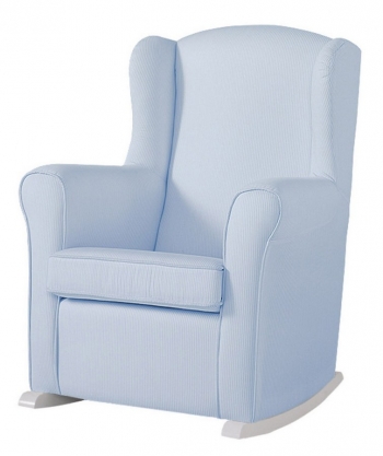 Кресло-качалка Micuna Wing/Nanny — White/Stripes Blue