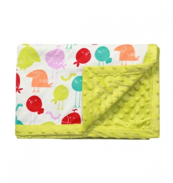 Плед двусторонний BabyOno Пузырьки (75*100 см) — Зеленый