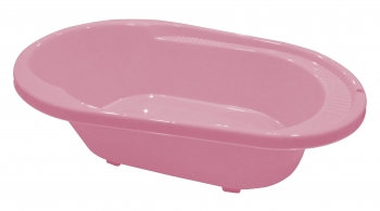 Ванночка детская Littel Angel "COOL" со сливом — розовый