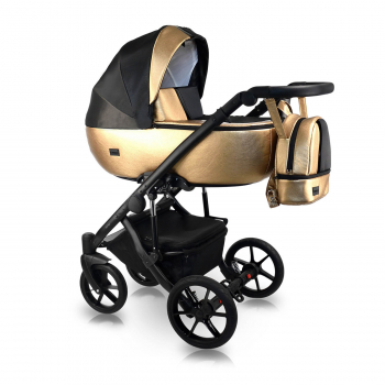 Коляска 2в1 BEXA AIR PRO — золотой+черный