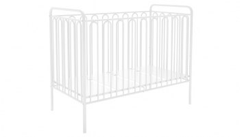 Детская кроватка Polini Vintage 150, металлическая — Белый