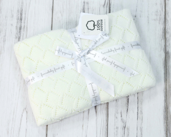 Плед Funnababy Punto 75х110 см вязаный — Кремовый