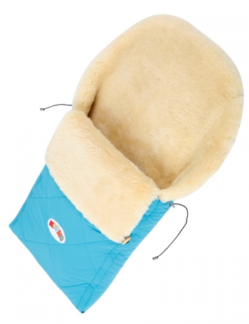 Детский конверт из медицинской овчинки «Кроха» Double — Light Blue XI