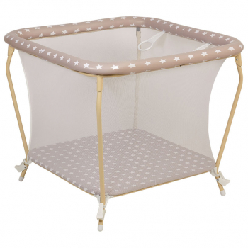 Манеж Polini Квадрат Звезды — Макиато-белый