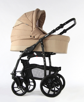 Коляска 2 в 1 Retrus Rocky Len 2019 — (12) темный беж/светлый беж лен