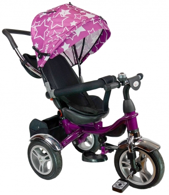 Велосипед детский трехколёсный Farfello TSTX6688-4 — фиолетовый со звёздами