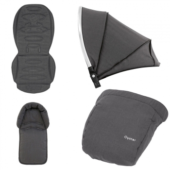 Colour pack для Oyster2/MAX (капюшон, текстиль, накидка на ноги) — Tungsten Grey