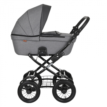 Коляска для новорожденных Pituso Leticia Classic/12d — Antracyt+Кожа Antracyt Metalic