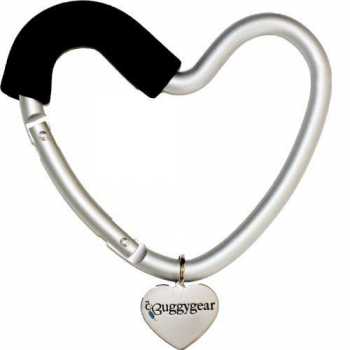 Крепление для сумок Buggygear Сердечко — Silver/Black 2146