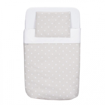 Набор постельного белья Chicco (наволочка, простыня, пододеяльник) — Silver, серый