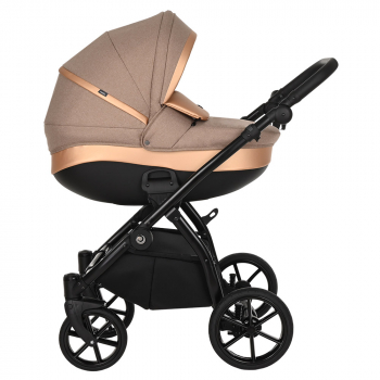 Коляска 3 в 1 Tutis Nanni (2022) — Песочный + Кожа Gold