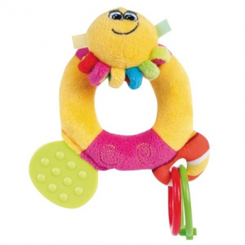 Мягкая погремушка с прорезывателем Canpol Цветной океан арт. 68/015, 0м+ — осьминог