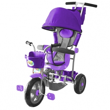 Велосипед трехколесный Galaxy Лучик с капюшоном — фиолетовый