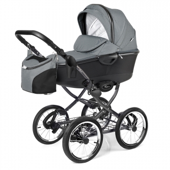 Коляска для новорожденных Esspero Classic Alu (шасси Graphite) — Asphalt