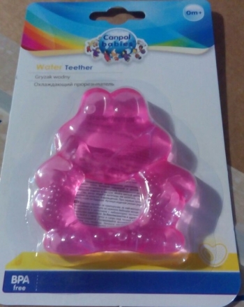 Прорезыватель водный охлаждающий Canpol "Улыбка" арт. 2/224, 0+ мес., лягушонок — красный